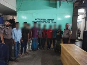 ডিএমপির হাজারীবাগ ও মতিঝিল থানা পুলিশের বিশেষ অভিযানে ১৯ জন গ্রেফতার